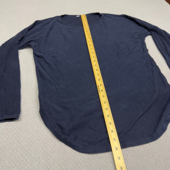 Lululemon Sweater Womens L Blue Cotton Dolman Sleeve Knit Pullover Athleisure - Picture 6 of 7